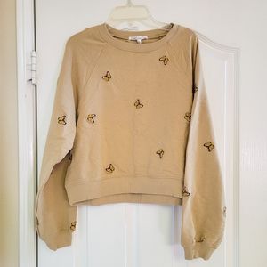 Butterfly Embroidered Sweatshirt
